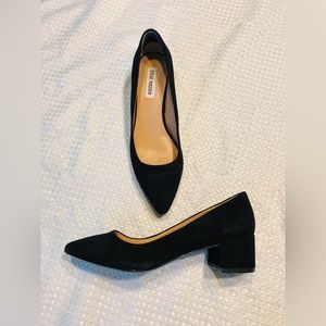 Steve Madden Black Suede Heels (8.5)
